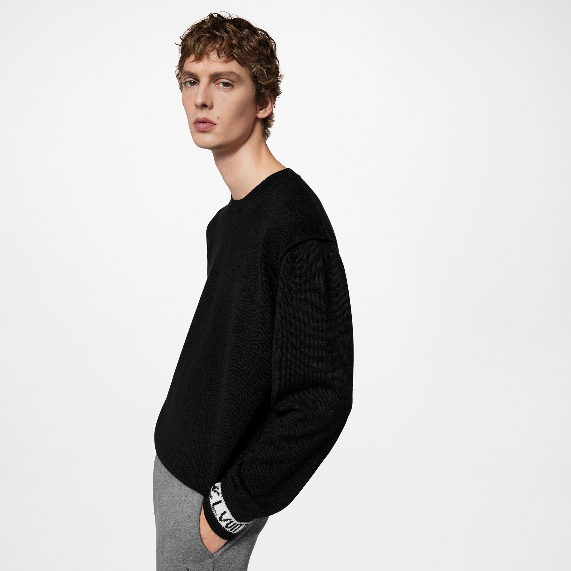 トップス LOUIS VUITTON Cuffs Cashmere LS Knit LV Cuffs Cashmere Crewneck - Discontinued Product | LOUIS